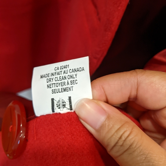 EUC Scarlet Red Wool Cashmere Winter Peacoat Mallia Melanie Lyne size 6 - Picture 12 of 14